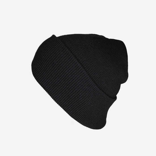 Black Fold Beanie